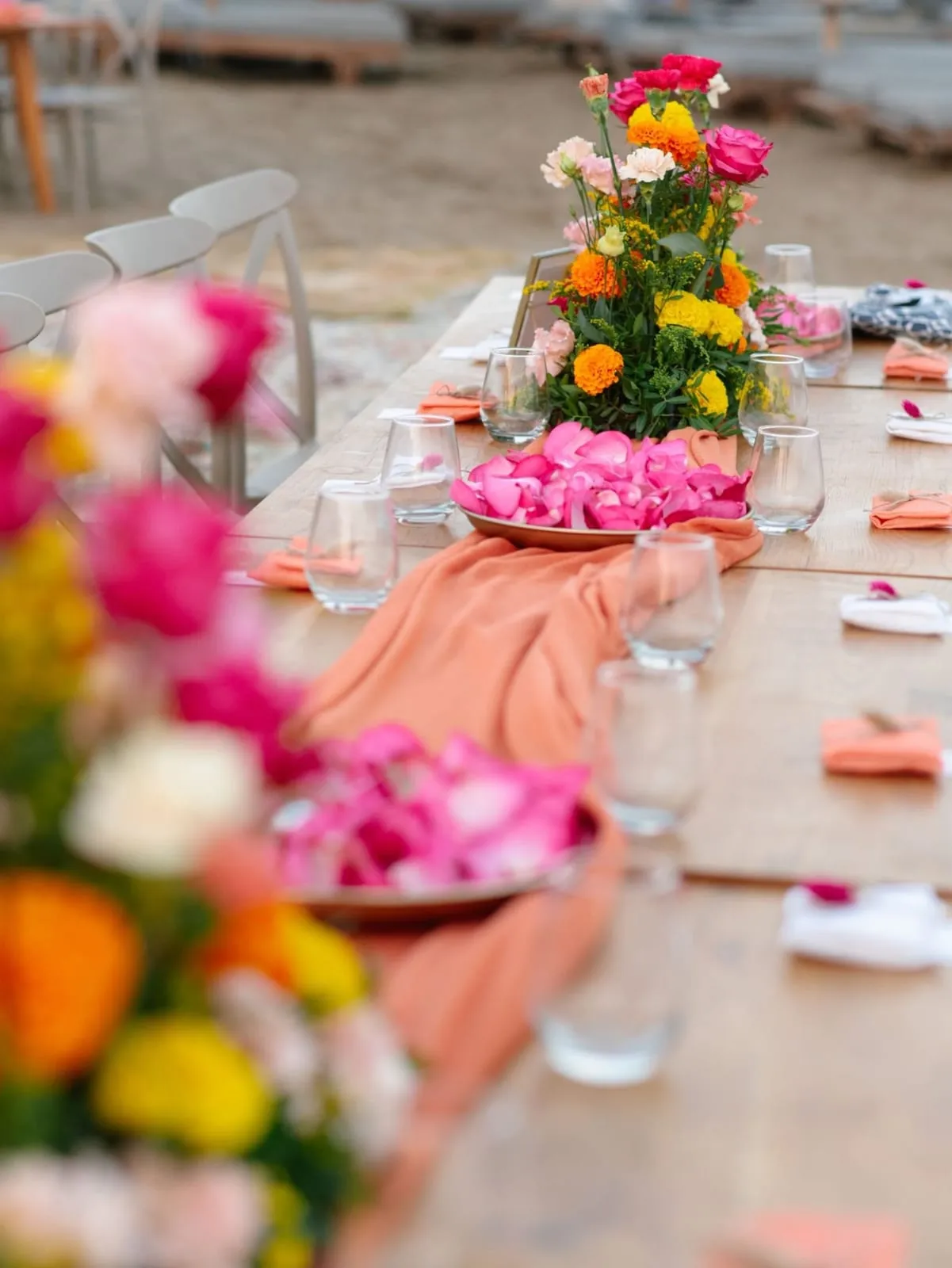 Peach Tablescape